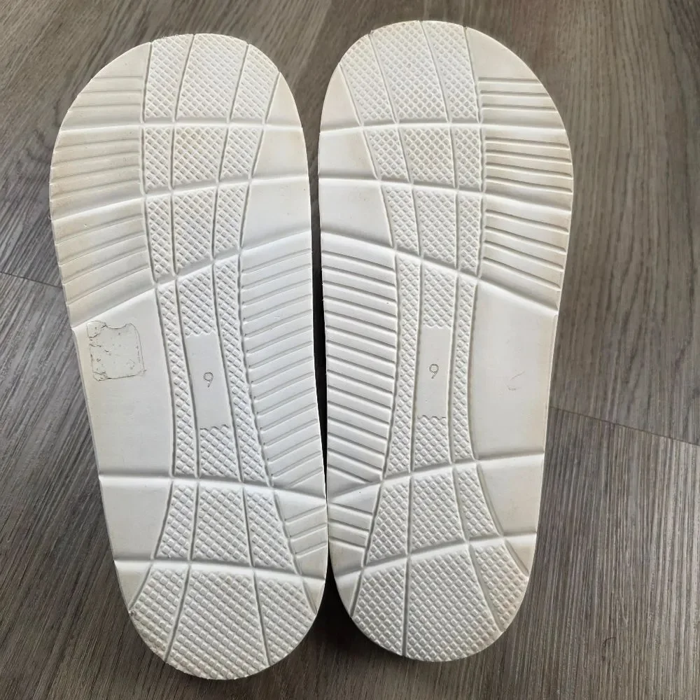 Robert Graham Whiterford Graphic Skull Leather Slides Size 9